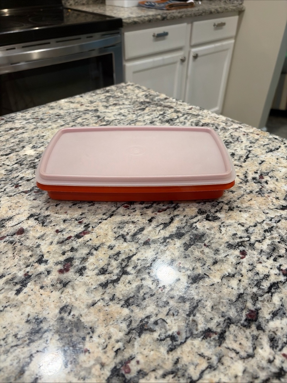Vintage Tupperware Deli Keeper Cheese Cold Cuts 5.5" x 9.5" Paprika Red